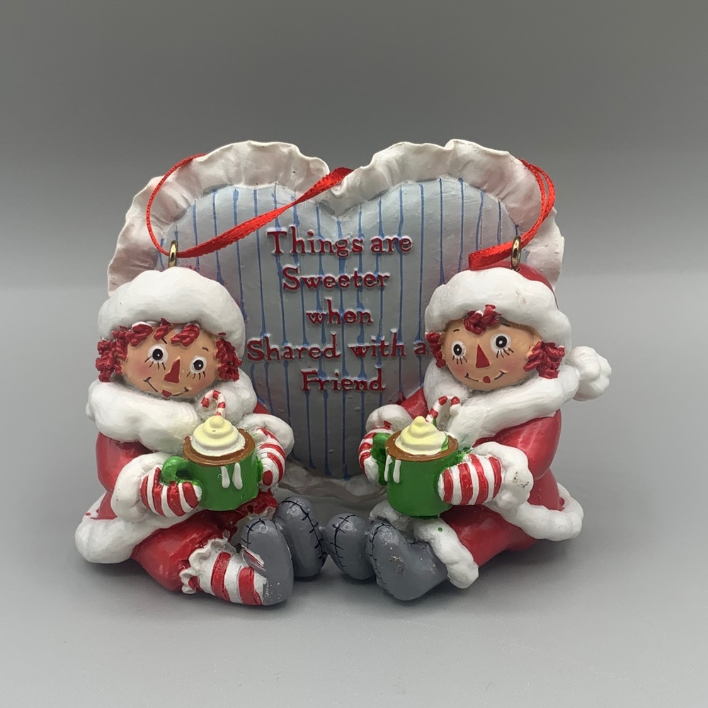 Raggedy Ann Things Are Sweeter when Shared with Friends Christmas Tree Ornament